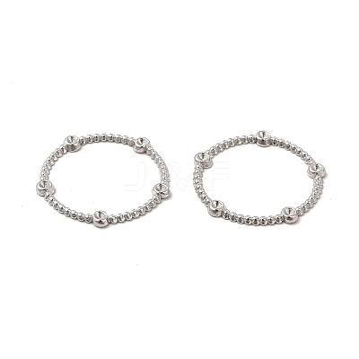 Tarnish Resistant 304 Stainless Steel Linking Ring Rhinestone Settings STAS-I671-20P-1
