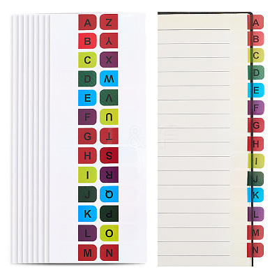 15Pcs Paper Letter Self-Adhesive Stickers DIY-SP0006-56B-1
