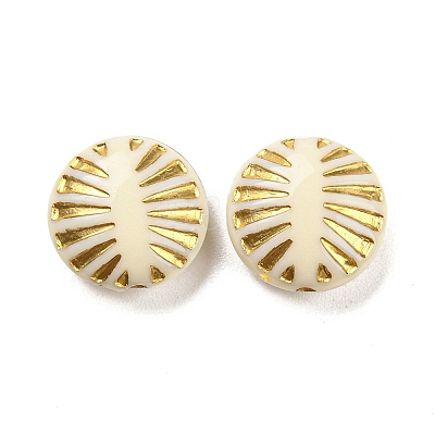 Plating Opaque Acrylic Beads OACR-B013-07-1