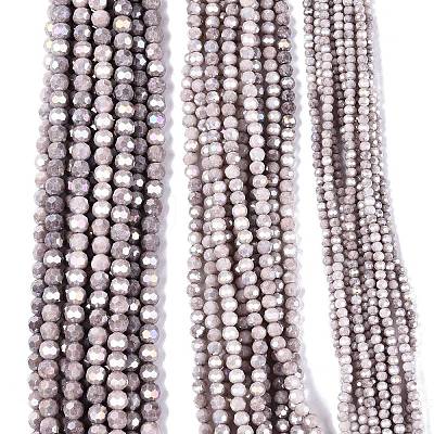 Anti-Tarnish Electroplate Glass Beads Strands EGLA-ZX010-4mm-01-1