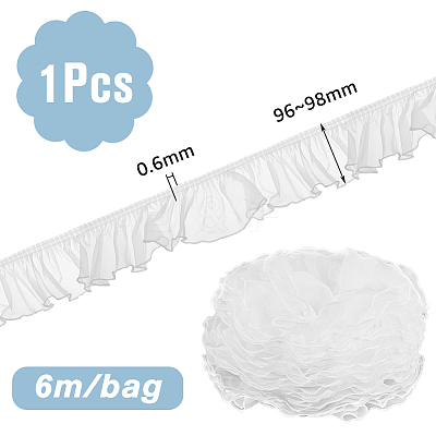 6M Organza Lace Trim Fabric SENE-HY0001-01A-1