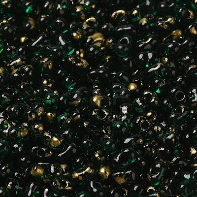Spray Painted Glass Seed Beads SEED-F005-10A-02-1