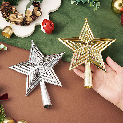 2Pcs 2 Colors Christmas Plastic Big Pendants KY-TA0001-68-1
