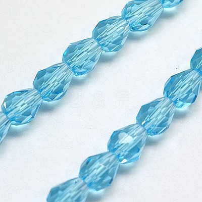 Glass Beads Strands EGLA-E010-8x12mm-10-1