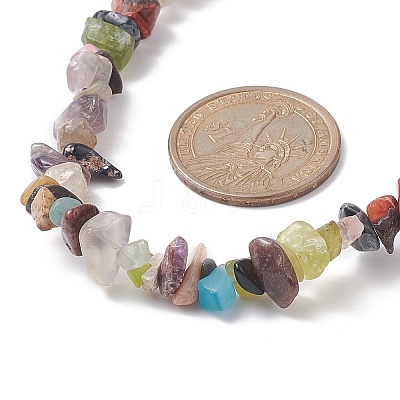Mixed Gemstone Chips Beads Necklaces NJEW-JN04275-03-1