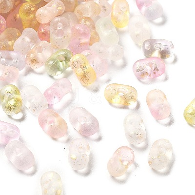 Gradient Color Transparent Frosted Acrylic Beads OACR-M023-06D-1