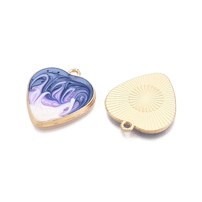 Rack Plating Alloy Enamel Pendants ENAM-N056-366KCG-05-1
