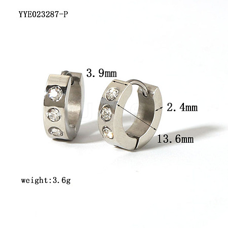 Stylish Stainless Steel Hoop Earrings YF2015-10-1