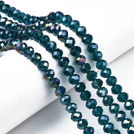 Electroplate Glass Beads Strands EGLA-A034-T1mm-B25-1
