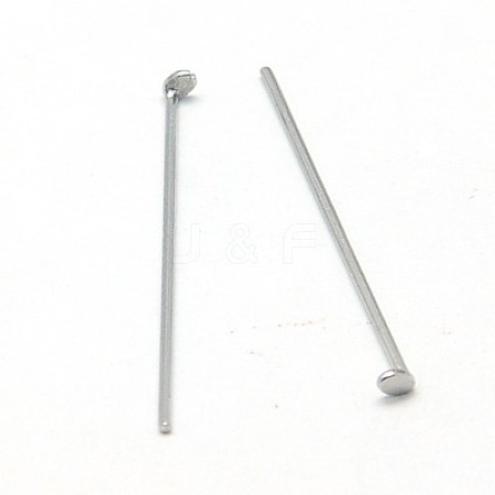 Tarnish Resistant 304 Stainless Steel Flat Head Pins STAS-E023-0.6x20mm-1