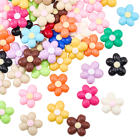 50Pcs Opaque Acrylic Beads MACR-SC0002-67-1