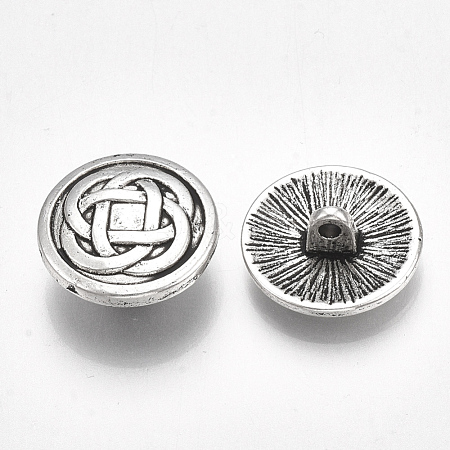Tibetan Style Alloy Shank Buttons TIBE-31215-060AS-RS-1