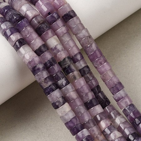 Natural Lepidolite/Purple Mica Beads Strands GG-CBA8682-B08-1