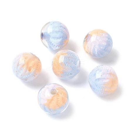 Two Tone Transparent Acrylic Beads OACR-D304-02L-1