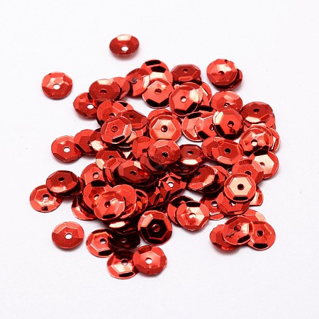 Plastic Paillette Beads X-PVC-A001-8mm-07-1