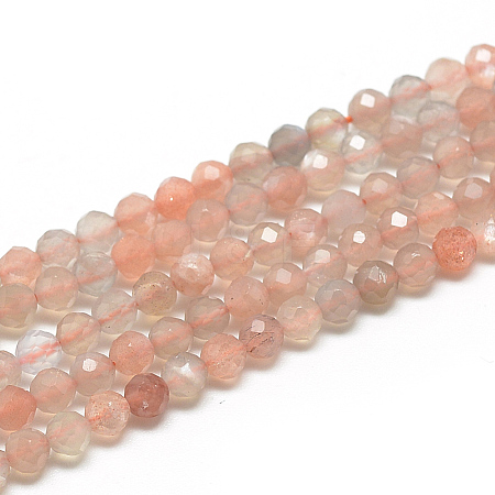 Natural Sunstone Beads Strands G-S264-18-3mm-1