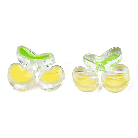 Transparent Acrylic Enamel Beads LS-TACR-N012-006G-1