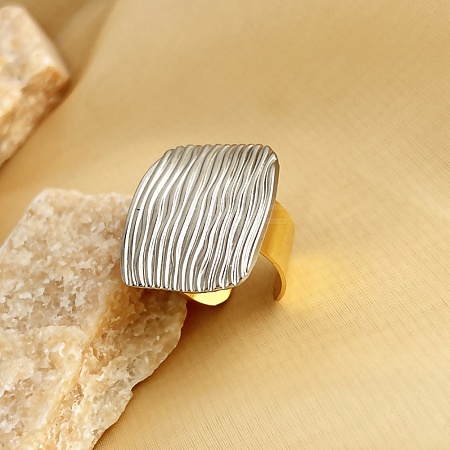 304 Stainless Steel Open Cuff Rings RJEW-K258-08GP-02-1