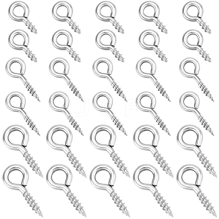 Beebeecraft 600Pcs 3 Styles 304 Stainless Steel Screw Eye Pin Peg Bails STAS-BBC0005-13-1