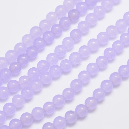 Natural & Dyed Malaysia Jade Bead Strands G-A146-6mm-A18-1