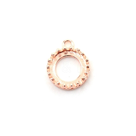 Open Back Bezel Brass Pendant Cabochon Settings KK-WH0046-25A-KCG-1