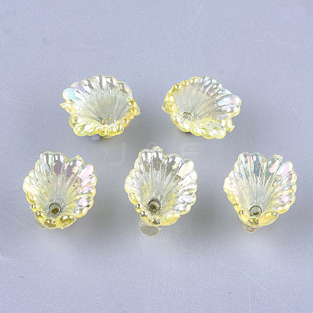 Transparent Acrylic Bead Caps TACR-T007-01A-1