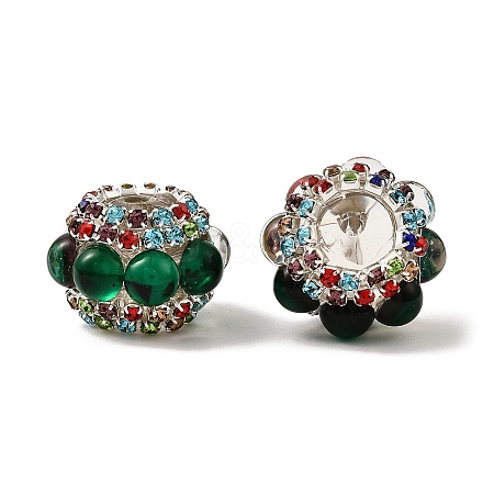 Sparkling Acrylic Rhinestone Round Beads OACR-NH0002-01A-06-1