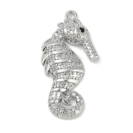 Brass Micro Pave Cubic Zirconia Pendants KK-I719-38P-1