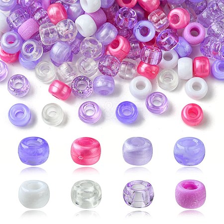 424G 8 Styles Plastic Pearlized Beads KY-FS0001-21A-1