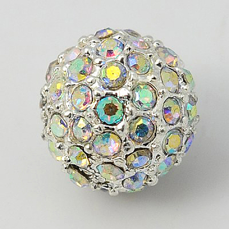 Alloy Rhinestone Beads RB-A034-12mm-A28S-1