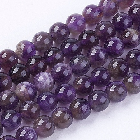Natural Chevron Amethyst Beads Strands G-S030-1