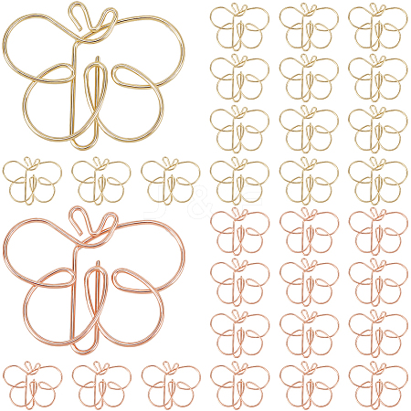 50Pcs 2 Colors Mini Iron Place Card Holders AJEW-CP0007-80-1