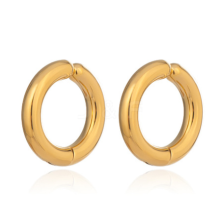 304 Stainless Steel Ring Clip-on Earrings ID1413-1-1