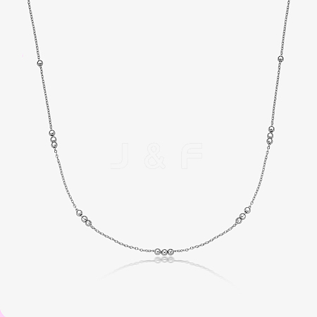 925 Sterling Silver Chain Necklaces UD3650-4-1