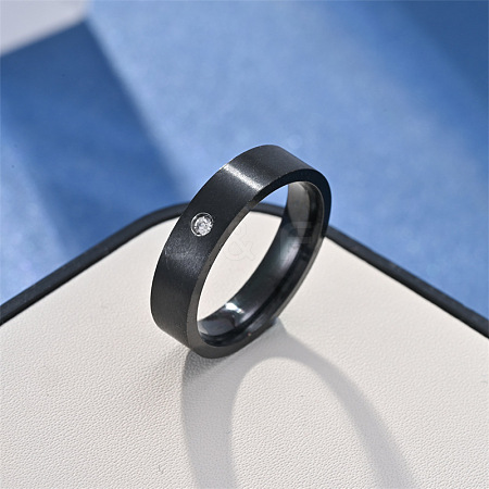 Stainless Steel with Rhinestone Finger Rings FS-WGB751E-17-1