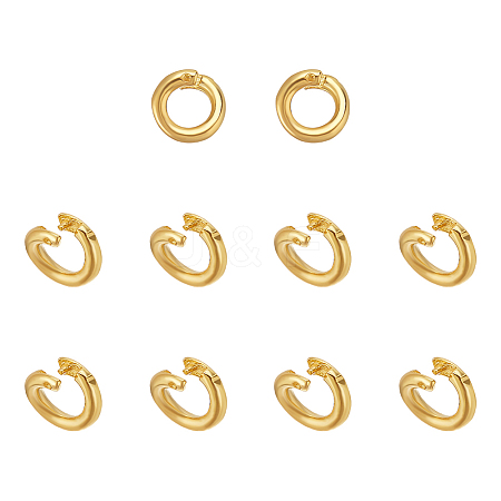 10Pcs 925 Sterling Silver Locking Jump Rings STER-PH0002-90-1