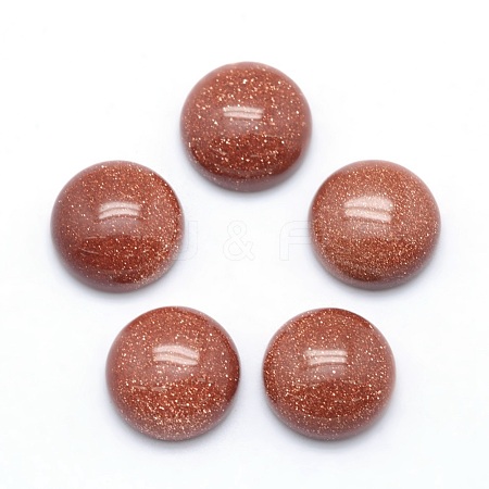 Synthetic Goldstone Cabochons G-P393-R24-12mm-1
