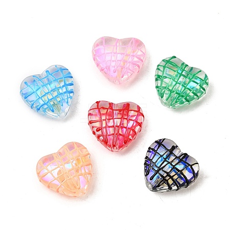 Transparent Glass Enamel Beads GLAA-S388-01-1