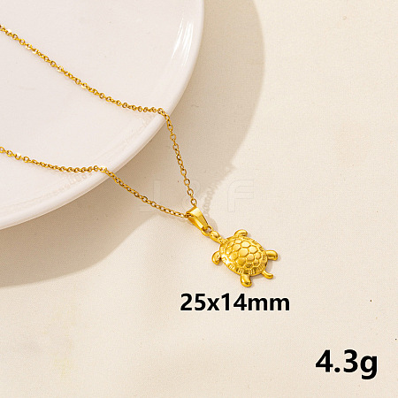 Stainless Steel Tortoise Pendant Necklaces NZ8633-2-1