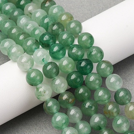 Natural Green Aventurine Round Beads Strands G-S150-8mm-4-1