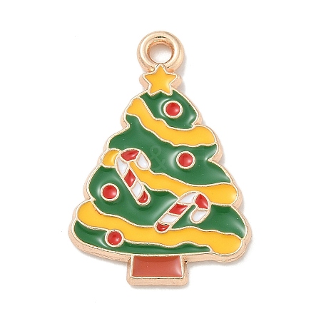 Christmas Alloy Enamel Pendants ENAM-K074-01G-13-1