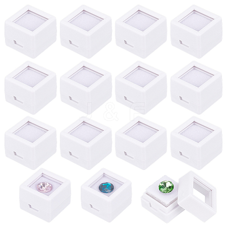 Square Plastic Loose Diamond Storage Boxes CON-WH0095-49A-1