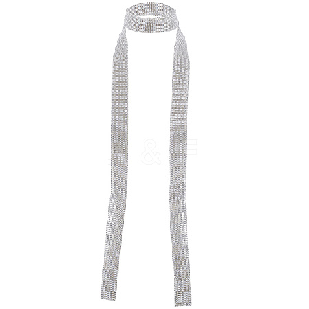 Alloy Paillette Chain NecklacesA NJEW-WH20002-06S-1