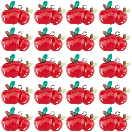 30Pcs Christmas Theme Plastic Pendants FIND-SC0011-39-1