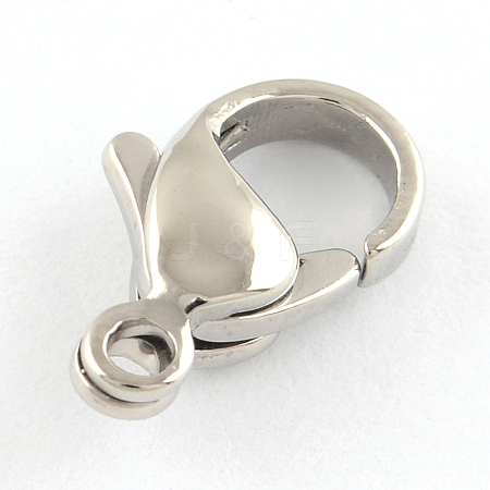 Tarnish Resistant Polished 316 Surgical Stainless Steel Lobster Claw Clasps STAS-R072-13A-1