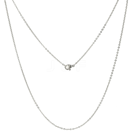 Tarnish Resistant Classic Plain 304 Stainless Steel Mens Womens Cable Chains Necklaces X1-STAS-S029-02-1