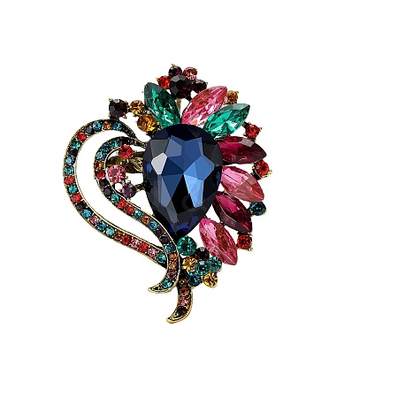 Alloy Rhinestone Brooch for Backpack Clothes PW-WG8AC7E-07-1