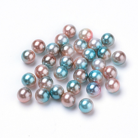 Rainbow Acrylic Imitation Pearl Beads OACR-R065-10mm-A09-1