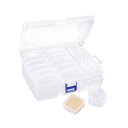 1Pc Rectangle Plastic Craft Organizer Case Sets CON-DJ0001-47A-1