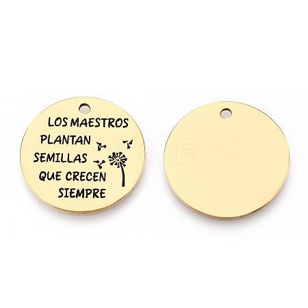 201 Stainless Steel Pendants LS-STAS-T064-37G-34-1